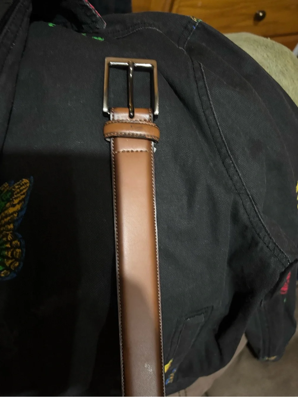 Perry Ellis Brown Leather belt